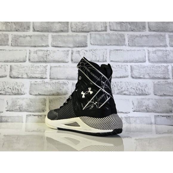 Under Armour Volleyball Shoe Womens 6 Black Hi HOVR Highlight Ace Logo 3023708 - Picture 3 of 6